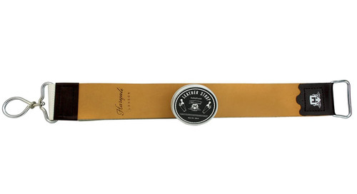 Leather strop with honing - leather,
