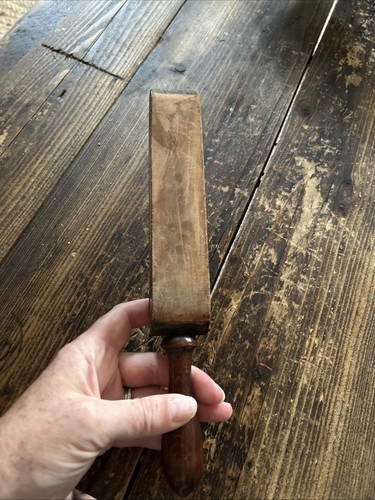 Antique leather razor paddle - leather,