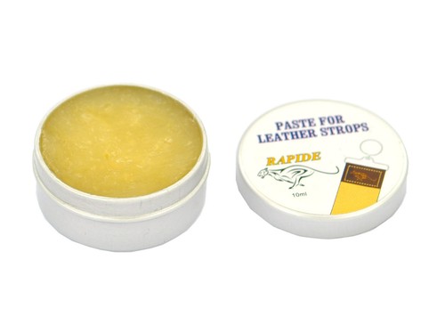 Leather strop yellow paste - leather,