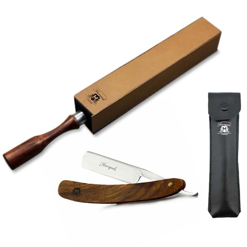 Wooden handle razor sharpen - handle,