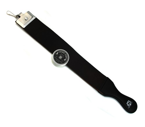 Leather razor strop with - strop,