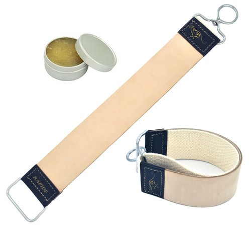 Leather strop belt - leather, +