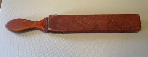 Vintage leather razor strop - vintage,
